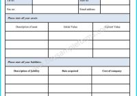 Blank Personal Financial Statement Template Unique 28 Of Easy Personal Financial Statement Template