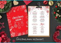 Christmas Card Template for Photoshop Inspirational Christmas Food Menu Template Creative and Modern Food Menu