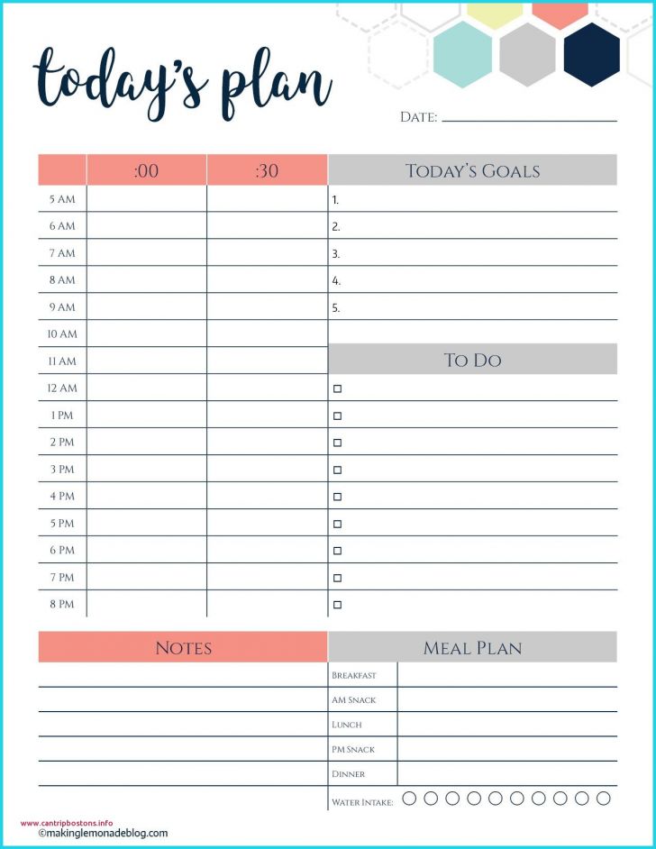 Permalink to Fresh Daily Schedule Template Printable